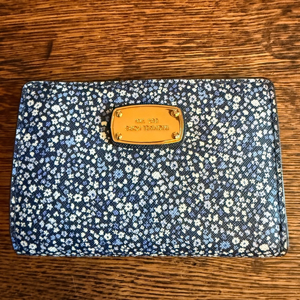 Michael Kors Blue Floral Wallet